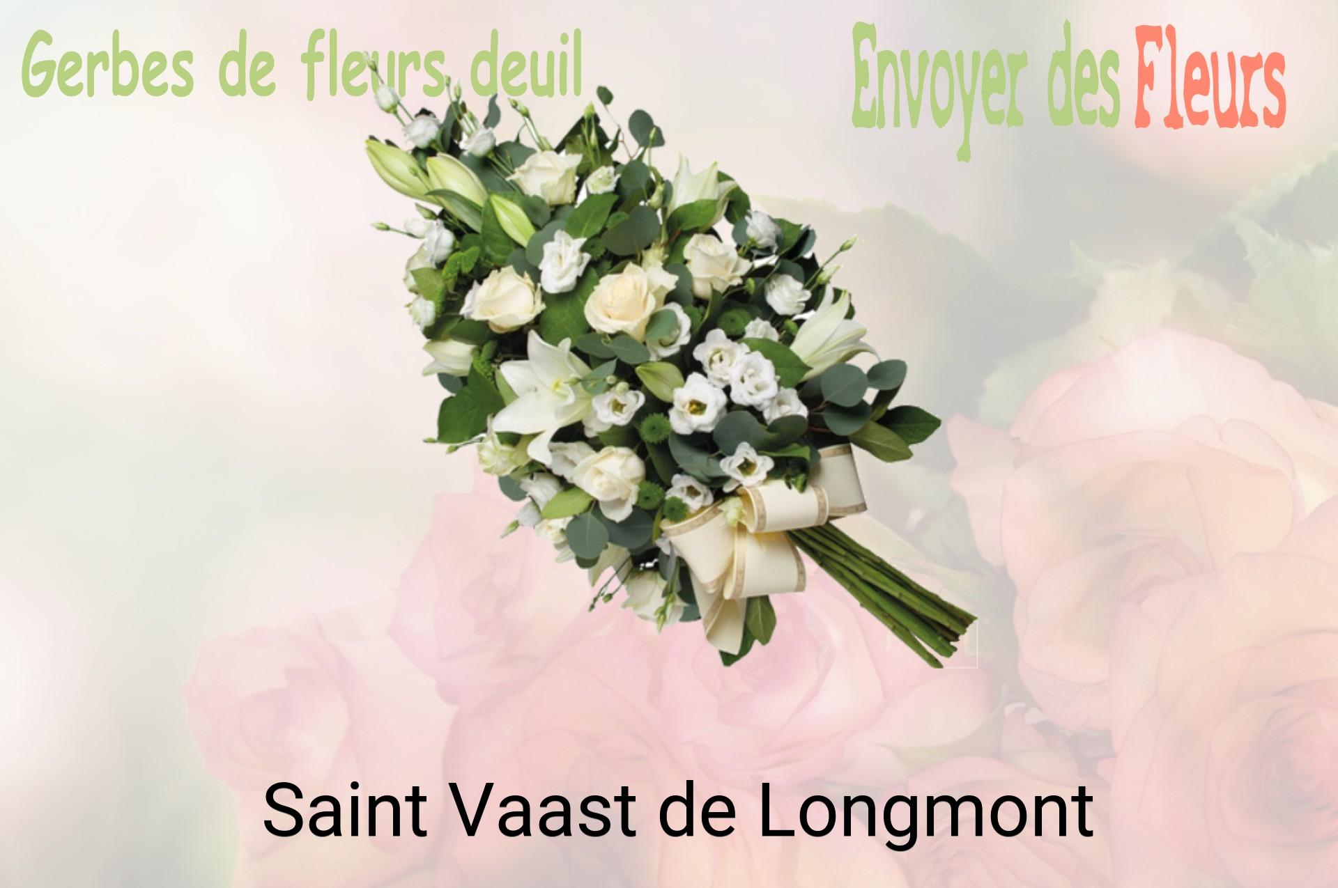 Gerbe de fleurs de deuil livrée à Saint-Vaast-de-Longmont